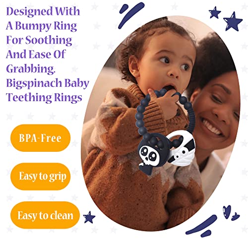 BIGSPINACH Mummy Teether and Cute Grim Reaper Ring Teether Halloween Activities Designed with a Bumpy Ring for Soothing and Ease of Grabbing - Image 3