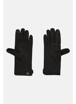 Justin Gregory Women 1 Pair Plaid Puffer Gloves, Black  - Image 2