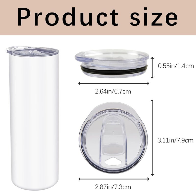 ORJ 20 oz Skinny Tumbler Replacement Lids - Image 2