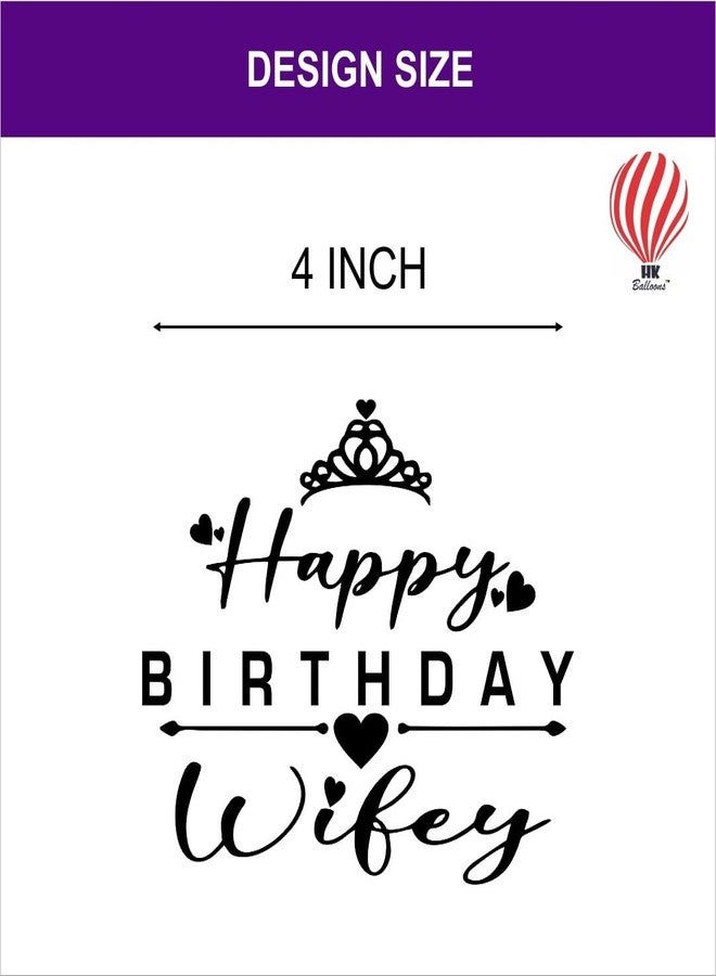 HK Balloons Wife Birthday Decoration Items Happy Birthday My Wife Balloons Romantic Birthday Decoration for Love Theme Party Balloons Surprise Birthday Decor Pack Of 50Pcs - Image 4