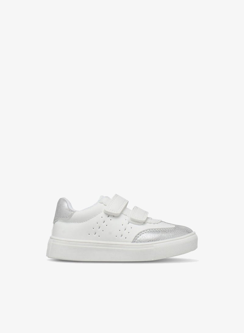 Barefeet Panelled Sneakers with Hook and Loop Closure - Image 1