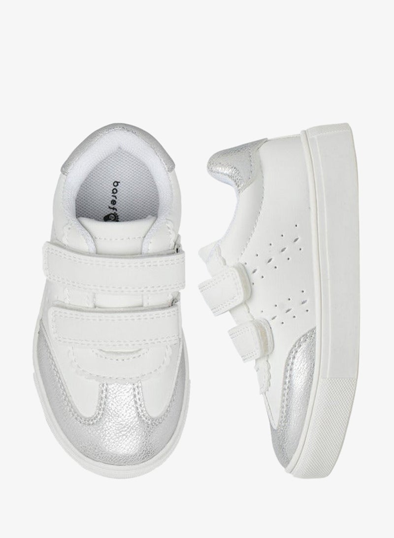 Barefeet Panelled Sneakers with Hook and Loop Closure - Image 3