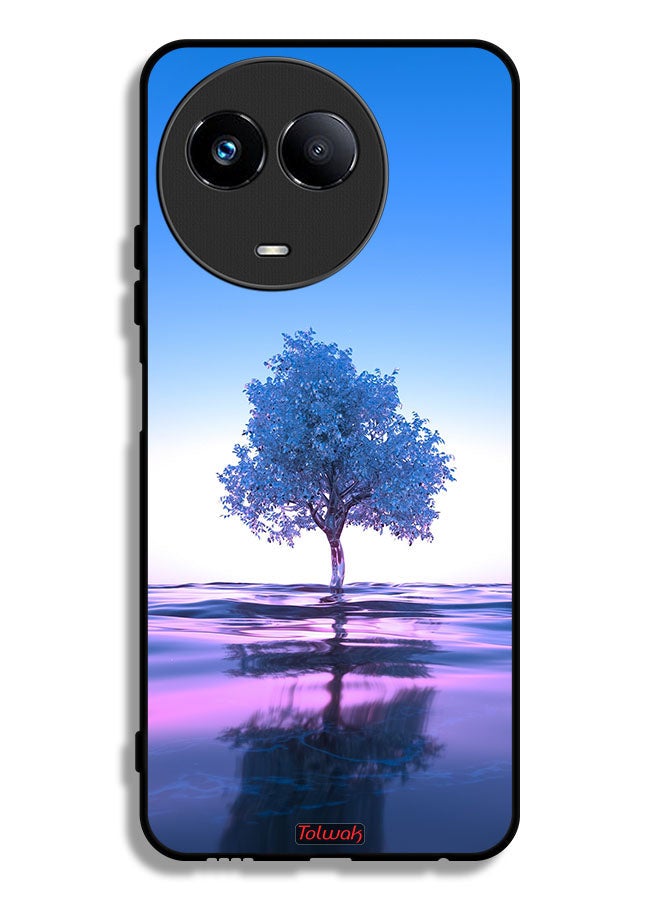 Tolwak Realme 11 5G Protective Case Cover Tree Neon Body Of Water Reflection Digital Art - Image 1