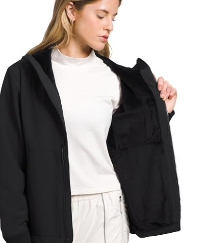The North Face Women's Shelbe Raschel Fleece Hooded Jacket (Standard & Plus Size) | Wind & Water Resistant, Soft Fleece Lining, Attached Hood, TNF Black-NPF, Large - Image 5