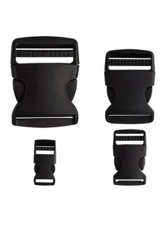 Coopay 16 Pieces 4 Szies Buckle Adjustable Buckles Plastic Side Release Buckles Replacement For Backpack Luggage Strap Pet Collar (5/8 Inch 1 Inch 1 1/2 Inch 2 Inch Black)  - Image 2