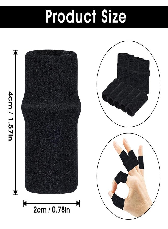 Yolev 10 Finger Splint Trigger Finger Splint Protectors Thumb Braces Support Elastic Finger Splint Compression Protector Braces for Relieving Pain Arthritis Aids - Image 2