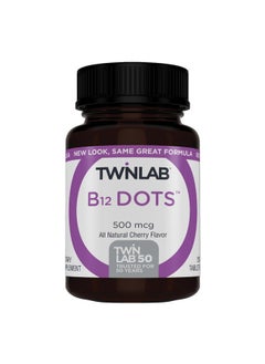 Twinlab Twinlab B-12 Dots - Energy Production Support Supplements with Vitamin B12-500 mcg, 250 Tablets  - Image 1
