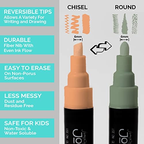 JumpOff Jo – Liquid Chalk Markers – Reversible Chisel and Round Tip – Multi Color (48) - Image 4