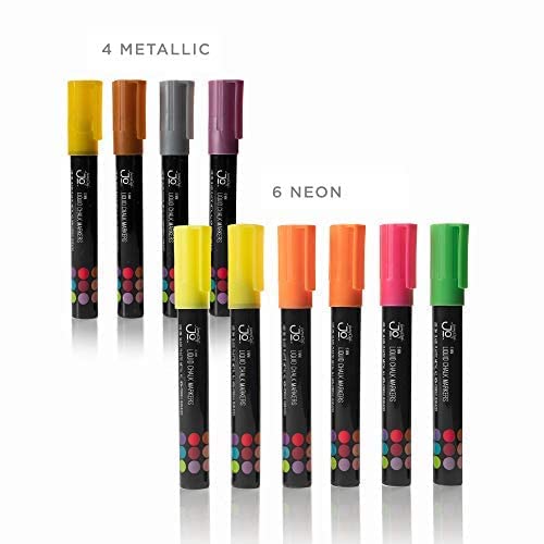 JumpOff Jo – Liquid Chalk Markers – Reversible Chisel and Round Tip – Multi Color (48) - Image 3