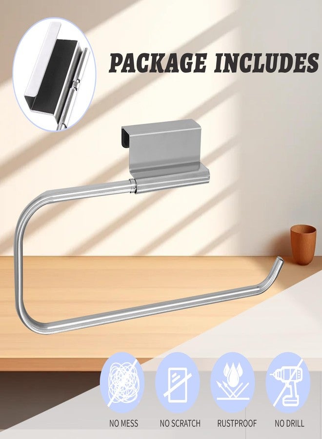 Tinsky 2PCS 12.4 Inches Cabinet Door Paper Towel Holder Camper Under Sink Paper Towel Storage and Dispenser for Kitchen Bathroom Laundry Room - Image 3