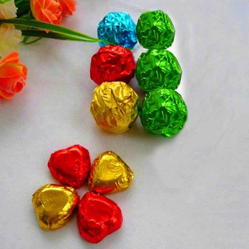 ROYALS 200 قطعة غلاف شوكولاتة عادي (خليط ورق الألمنيوم العادي) أدوات تغليف الشوكولاتة - Image 5