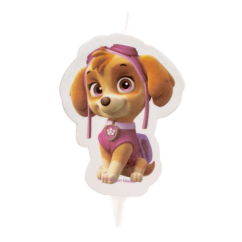 Dekora - 2D Skye Paw Patrol Candle, Pink, 8 x 8 x 12 cm, 346171 - Image 1