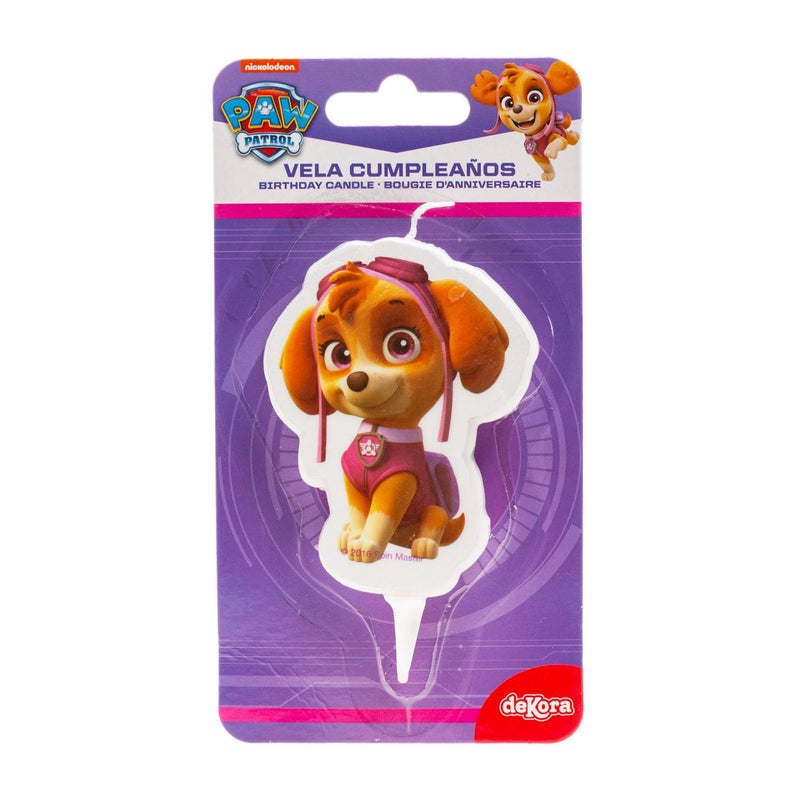 Dekora - 2D Skye Paw Patrol Candle, Pink, 8 x 8 x 12 cm, 346171 - Image 3