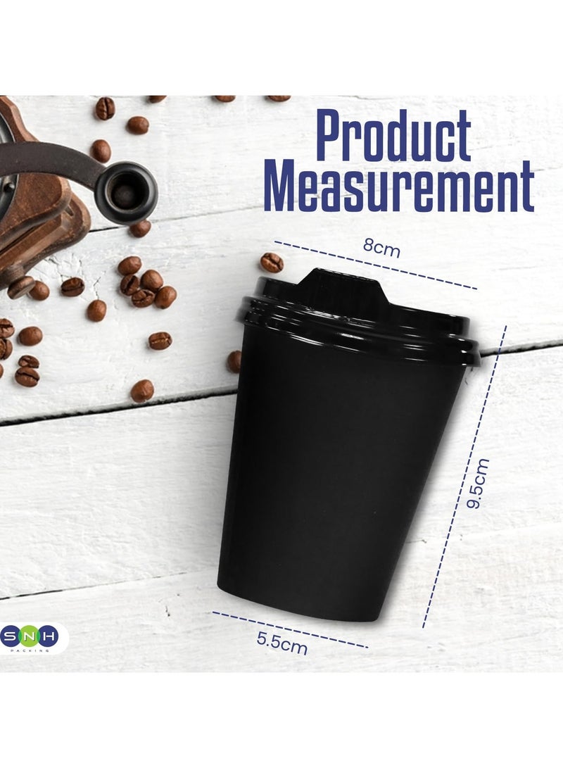 إس إن إتش باكينج كوب قهوة تموج 8 أونصة مع غطاء مناسب للمنزل والمكتب والمطاعم ، عبوة من 50 قطعة - Image 2