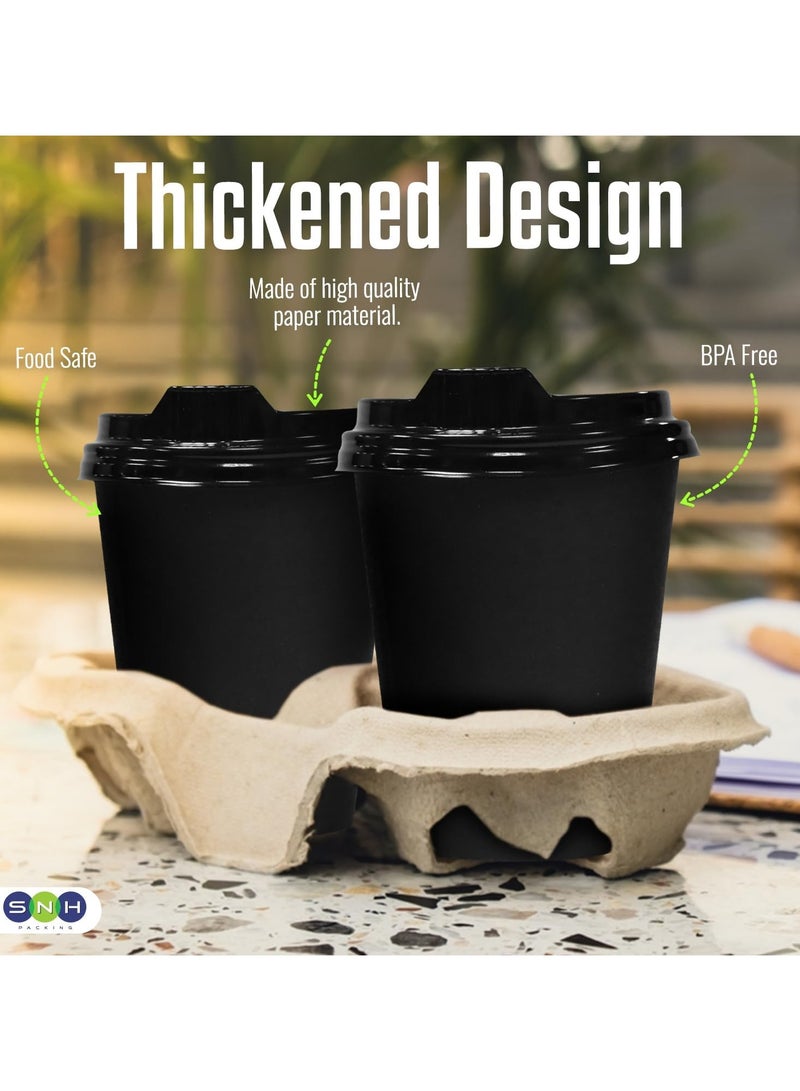 إس إن إتش باكينج كوب قهوة تموج 8 أونصة مع غطاء مناسب للمنزل والمكتب والمطاعم ، عبوة من 50 قطعة - Image 4