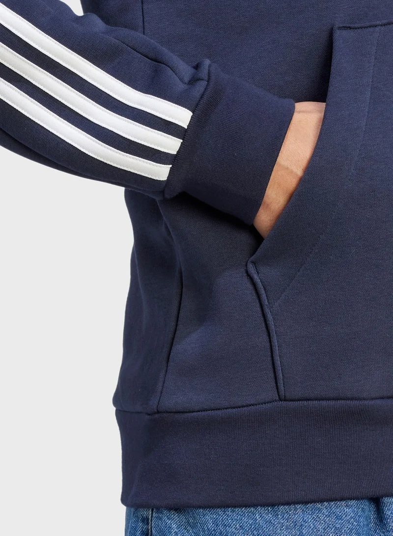 Adidas 3-Stripes Fleece Hoodie