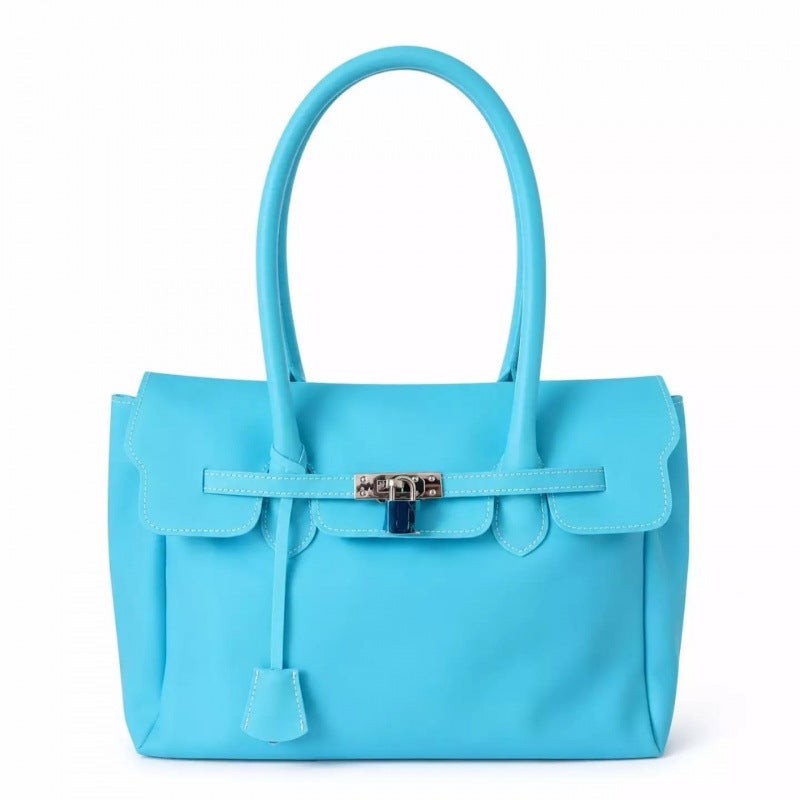 Jelly Firkin Tote Bag - Versatile Shoulder & Handbag in PVC
