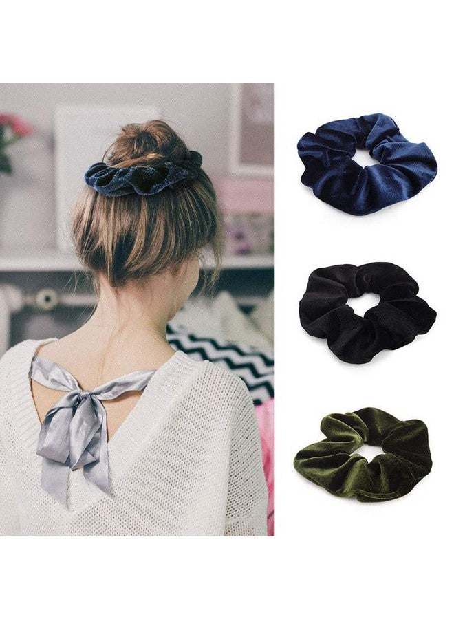 كرونيكس مجموعة من 10 أربطة شعر مخملية من كرونكس، شريط مطاطي مرن، أربطة شعر ناعمة، حبال، حامل ذيل حصان - Image 4