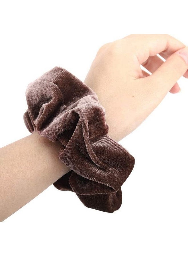 كرونيكس مجموعة من 10 أربطة شعر مخملية من كرونكس، شريط مطاطي مرن، أربطة شعر ناعمة، حبال، حامل ذيل حصان - Image 5