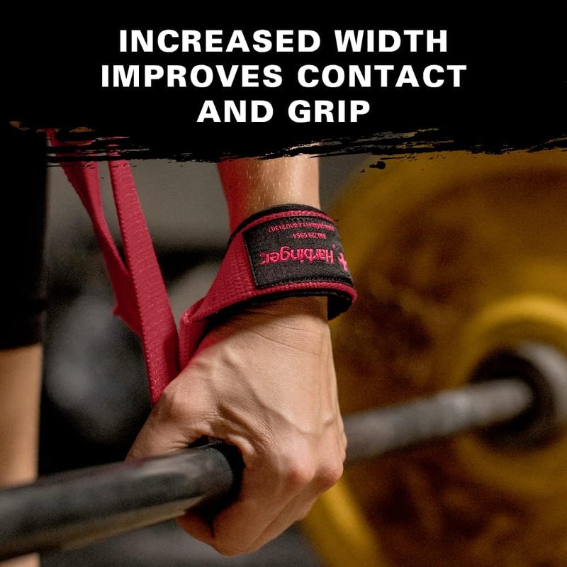 Harbinger Padded Cotton Lifting Strap, Neoprene Wrist Support for heavy Duty Weightlifting, Bodybuilding, Strength Training Gym Fitness - Image 4