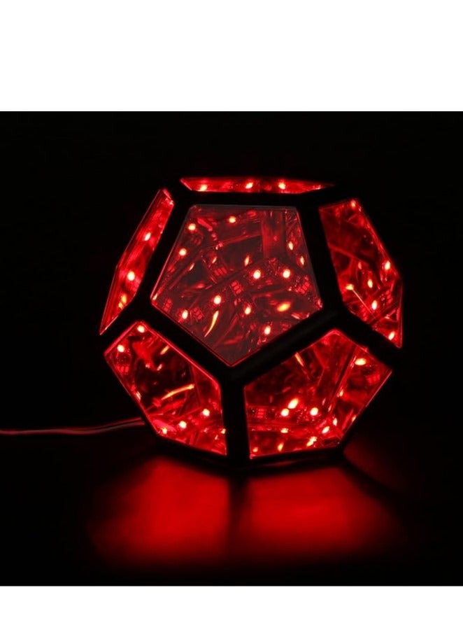 عام مصباح ليلي بشكل مكعب عديم النهاية، بألوان مبتكرة وجذابة، مناسب لتزيين الأثاث والتثبيت على الطاولة كمصباح أو للاحتفالات، مصمم بشكل يحقق الأحلام ومتعدد الألوان لغرفة النوم وغرف الأطفال. - Image 2