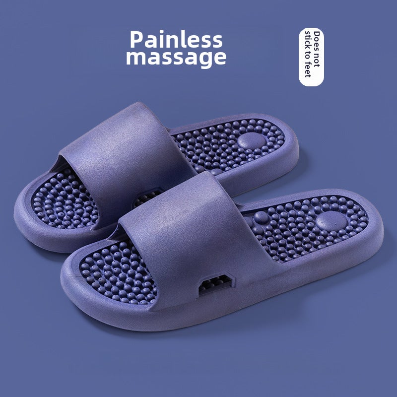Acupressure Massage Slippers Unisex Home Spa Anti-Slip Dark blue [soft bottom massage to relieve fatigue✅]] 
