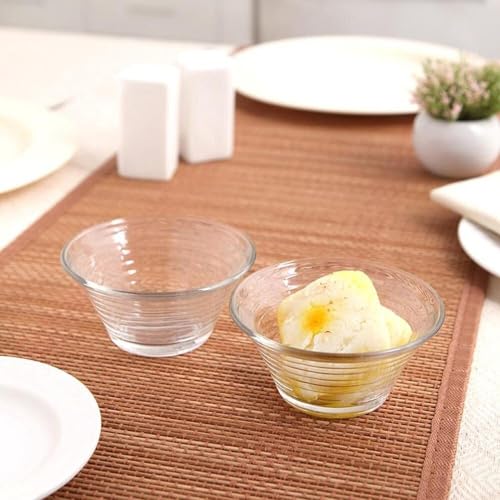 WRINGO Glass Bowl for Kitchen Prep, Dessert, Dips, and Candy Dishes, Cake, Snack Bowl Set of 6 Or Nut Bowl and Microwave Safe Clear Glass Bowls for Mixing, Storing Size 4.5 Inch - Image 4