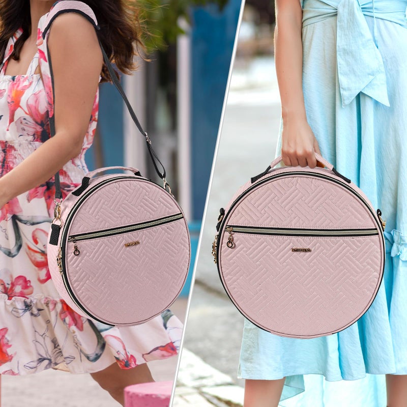 MYBAGZING | Round Embroidery Bag(Empty) - Embroidery Storage Bag -Cross Stitch Supplies Organizer with Multiple Pockets for Embroidery Kits, Cross Stitch Suppliers, Embroidery Floss (Bag Only) - Image 4