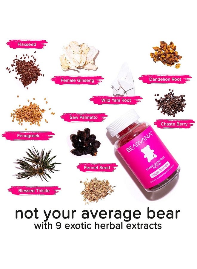 BEARVANA Top Support Gummies for Women | Support Natural Balance and Confidence | Fitness Supplement | Essential Vitamins | 9 Herbs Including Fenugreek, Flaxseed, Dong Quai| Berry Flavor | 60 Gummies - Image 4