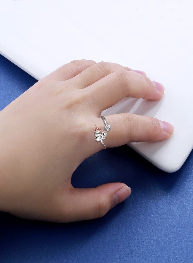 Apotie Sterling Silver Dog Ring for Her Always in My Heart Rings Puppy Mother Day Jewelry Gift for Mom Dog Lover - Image 4