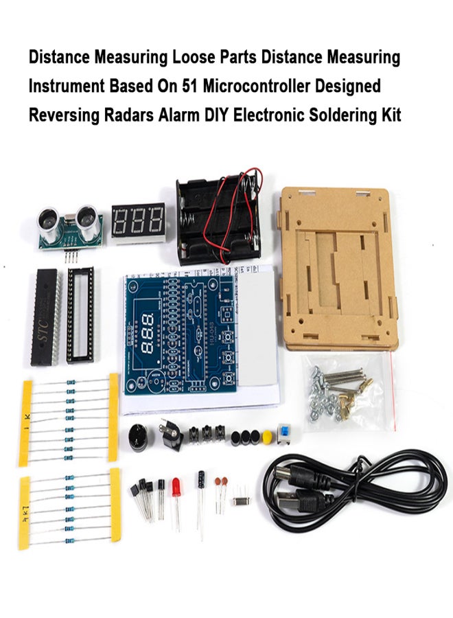 Generic Distance Measuring Loose Parts Distance Measuring Instrument Based On 51 Microcontroller Designed Reversing Radars Alarm DIY Electronic Soldering Kit - Image 5