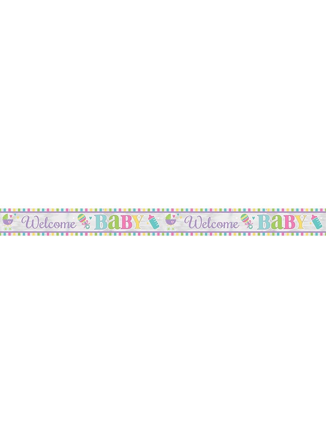 Amscan Baby Neutral Foil Banner 25ft, Baby Shower Decorations