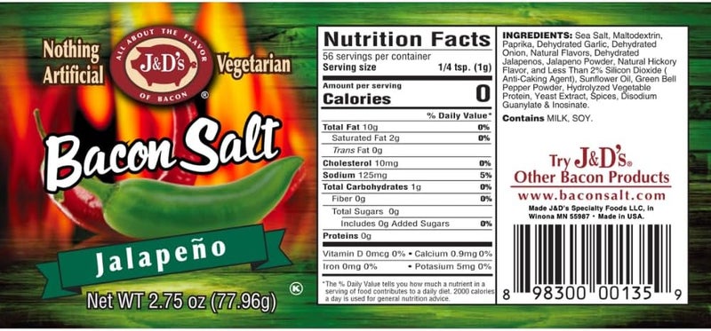 3M J&D's Jalapeno Bacon Salt - 2.75 oz - Image 3