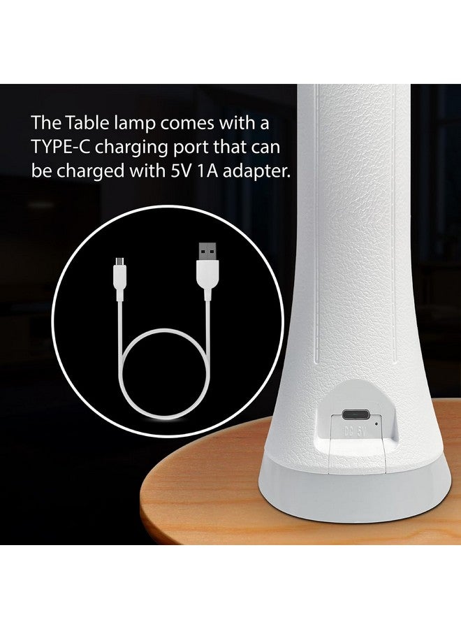 WIPRO Wipro 6W Rechargable Table lamp with 3 Grade dimming (TL2), USB-C Charging | LED Portable Desk Lamp for Study | Easy Touch Control | Adjustable Light Head|Premium Texture Design | Pack of 1  - Image 4