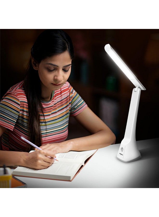WIPRO Wipro 6W Rechargable Table lamp with 3 Grade dimming (TL2), USB-C Charging | LED Portable Desk Lamp for Study | Easy Touch Control | Adjustable Light Head|Premium Texture Design | Pack of 1  - Image 5