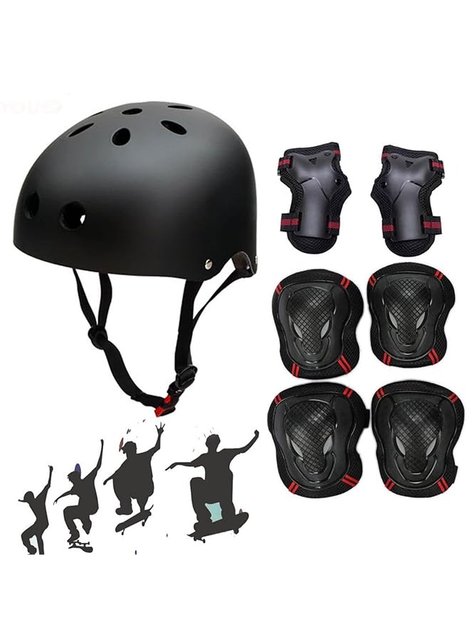 X spring Kids Helmet Pad Set Protective Gear Set For Girls Boys Bicycle Bike Roller Scooter Sport Adjustable Kids Bike Skateboard Accessories Helmet Knee And Elbow Pads Wrist Guards (Small) - Image 1