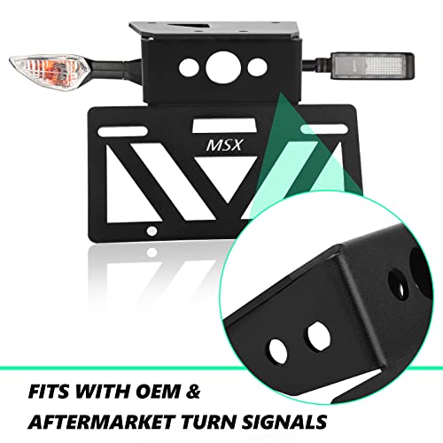 INKUDRI 2025 Grom Fender Eliminator 2024 Grom Tail Tidy 2025 Grom License Plate Bracket Mount 2022 Grom License Plate Holder Fit with OEM & Aftermarket Turn Signals MSX125 Grom 2025 2024 2023 2022 - Image 3