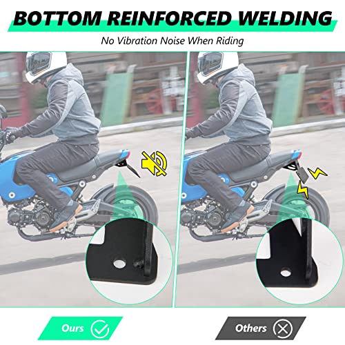 INKUDRI 2025 Grom Fender Eliminator 2024 Grom Tail Tidy 2025 Grom License Plate Bracket Mount 2022 Grom License Plate Holder Fit with OEM & Aftermarket Turn Signals MSX125 Grom 2025 2024 2023 2022 - Image 2
