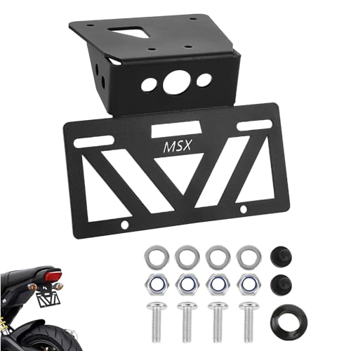 INKUDRI 2025 Grom Fender Eliminator 2024 Grom Tail Tidy 2025 Grom License Plate Bracket Mount 2022 Grom License Plate Holder Fit with OEM & Aftermarket Turn Signals MSX125 Grom 2025 2024 2023 2022 - Image 1
