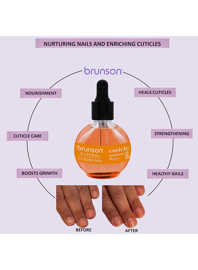 brunson Cuticle Oil 75ml Hydrating Oil For Cuticle Repair - Remedy Damaged Skin And Thin Nails - Paraben And Cruelty-Free Formula - Natural  Nail Care Oil - Honey BHNCO - Image 4