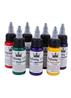 BLOOMING TIME 7 Colors Tattoo Ink Set, Body Color Semi-permanent Tattoo Inks Set Professional Longlasting Eyeliner Eyebrow Lip Tattoo Pigment Ink Set for Tattoo Machine  - Image 2