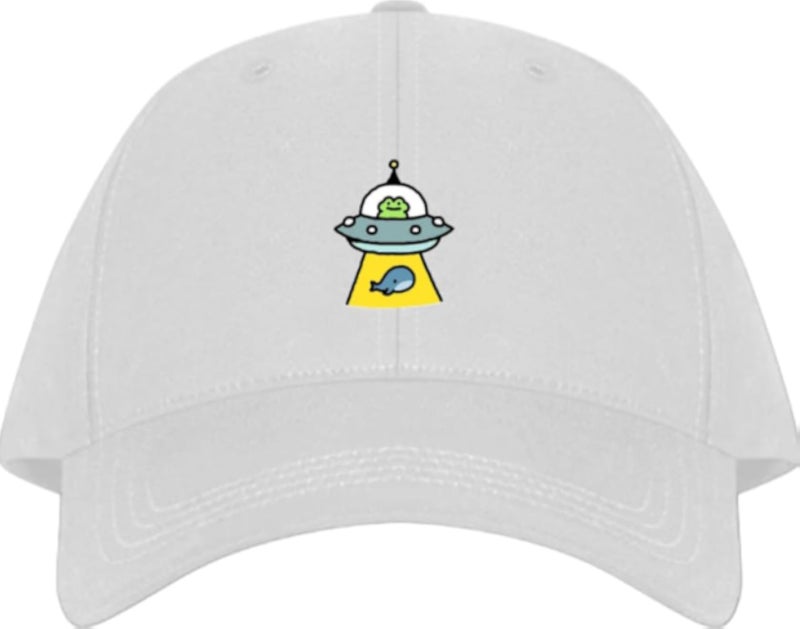 Frog Plain unisex baseball cap White 34