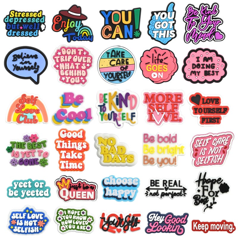 Pabucle 30 PCS Cute Pins Bulk,Funny Backpack Pin Lapel Badge Pins Set Different Phrase Brooch Pins for Backpacks,Jackets,Hats,Bags - Image 1
