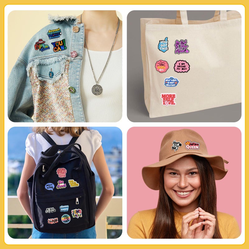 Pabucle 30 PCS Cute Pins Bulk,Funny Backpack Pin Lapel Badge Pins Set Different Phrase Brooch Pins for Backpacks,Jackets,Hats,Bags - Image 4