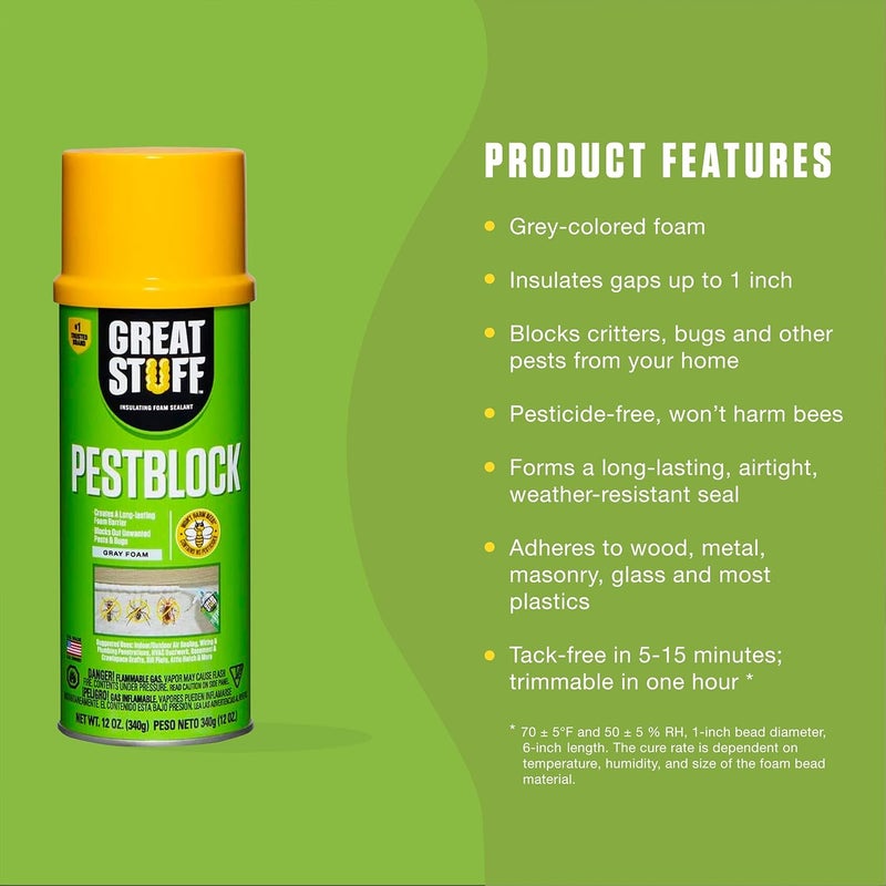 Great Stuff Pestblock 12 oz Insulating Foam Sealant, Gray - Image 2