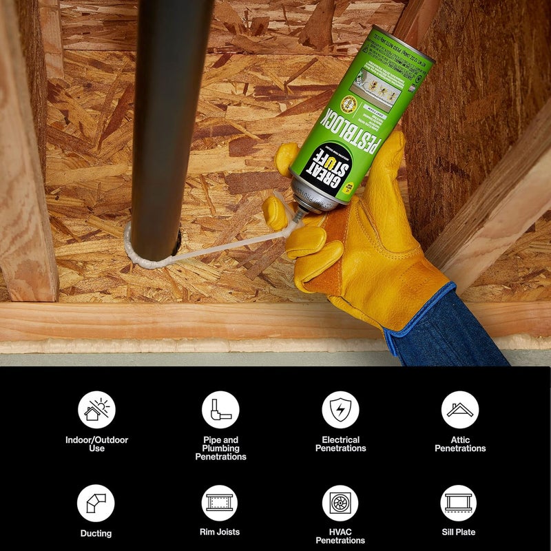 Great Stuff Pestblock 12 oz Insulating Foam Sealant, Gray - Image 1