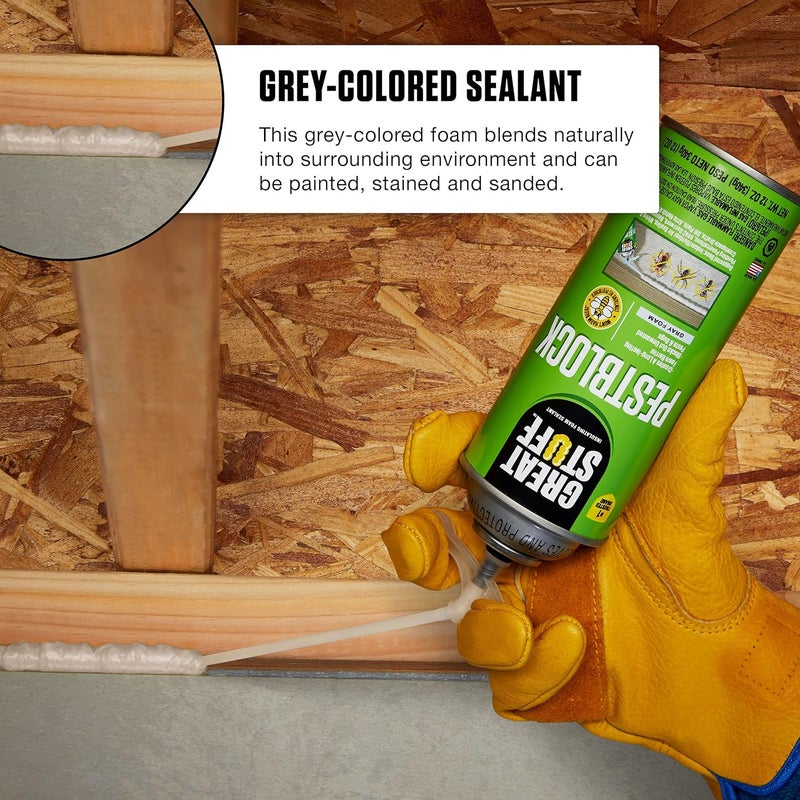 Great Stuff Pestblock 12 oz Insulating Foam Sealant, Gray - Image 3