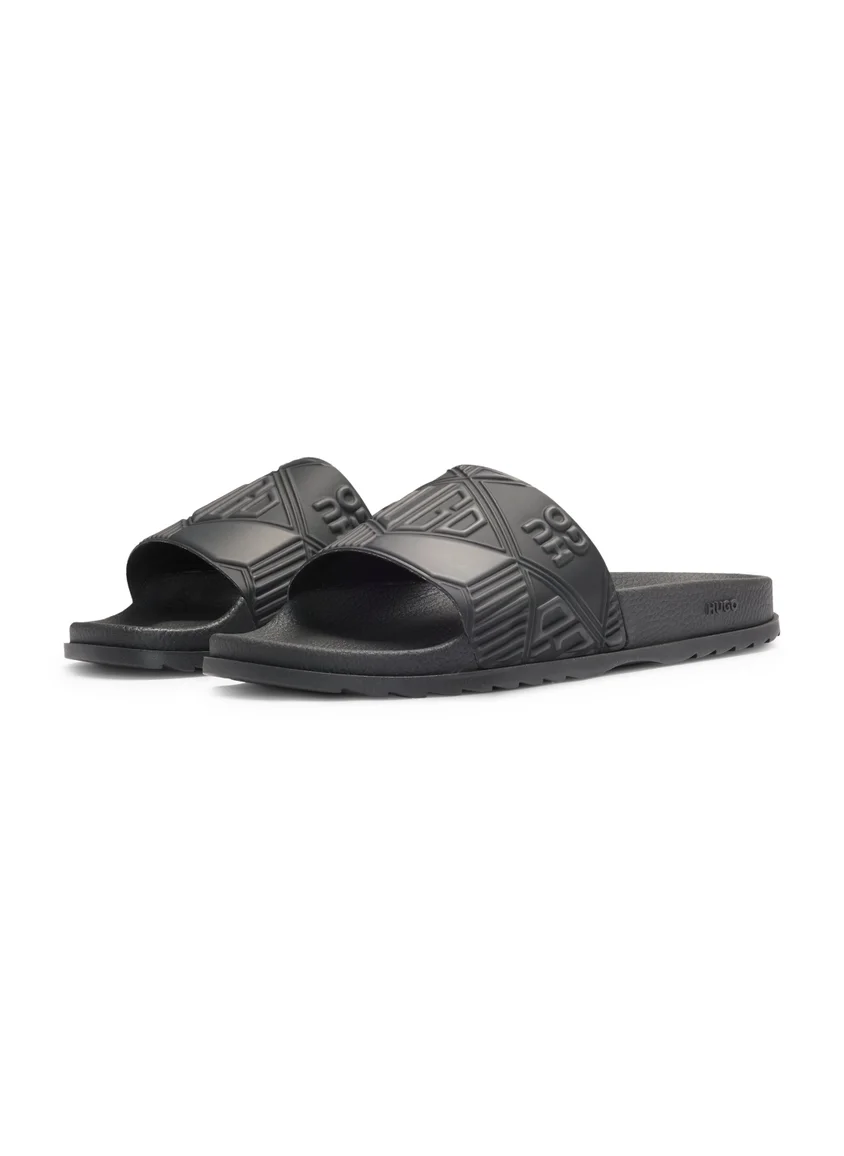 هوجو Italian-made slides with mixed logos