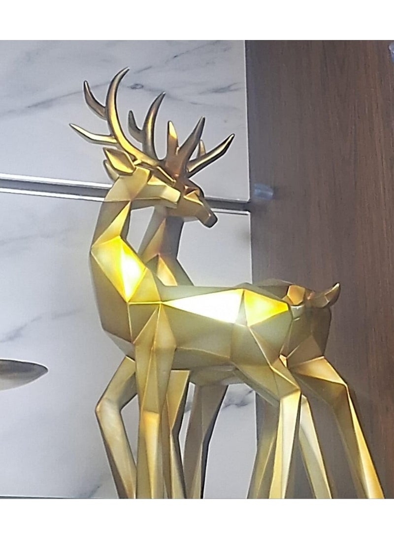 Beram Golden Reindeer 2-in-1 Figurines   Perfect for Gifts  Festive Holiday Decoration  Christmas Tabletop Ornament Multifunctional Seasonal Home Decor  for Living Room Office