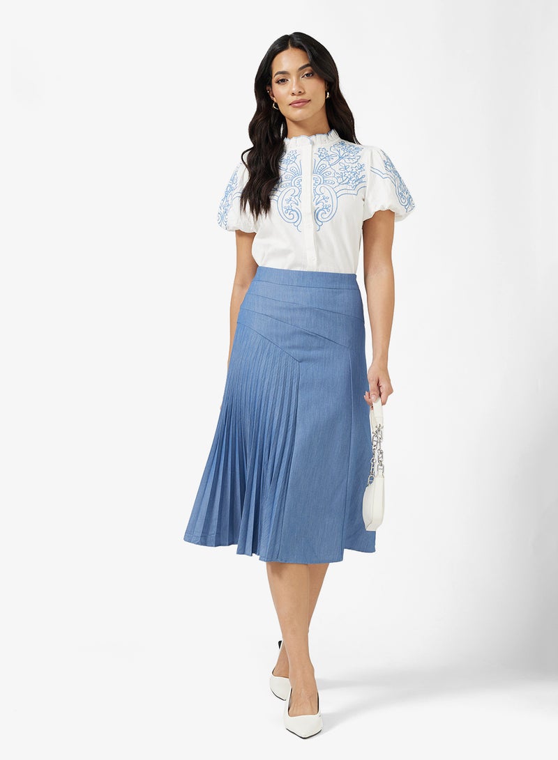 ELLA Skirt With Pleat Detail - Image 2